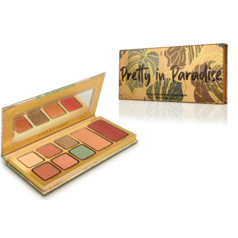 New! Violet Voss Pretty in Paradise Eyeshadow Palette - Gold, Tan, Brown